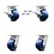 Service Caster 4 Inch Kingpinless Solid Poly Wheel Caster Swivel Locks 2 Brakes SCC, 4PK SCC-KP30S420-SPUR-SLB-BSL-2-BSL-2 - alternate 1
